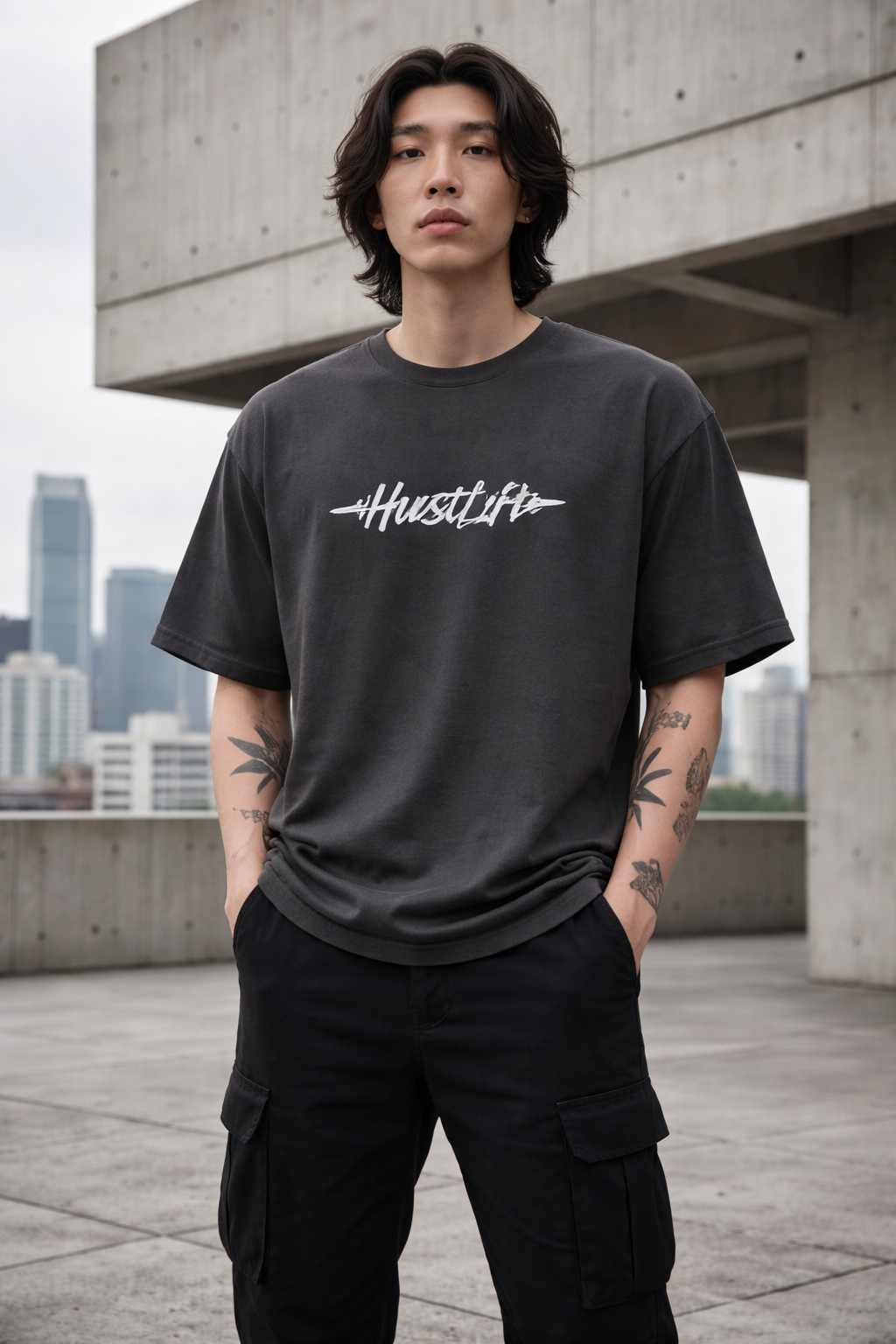 Hustlift Signature Oversized T Shirt