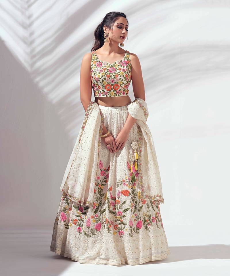 ATEST GEORGETTE LEHENGA CHOLI
