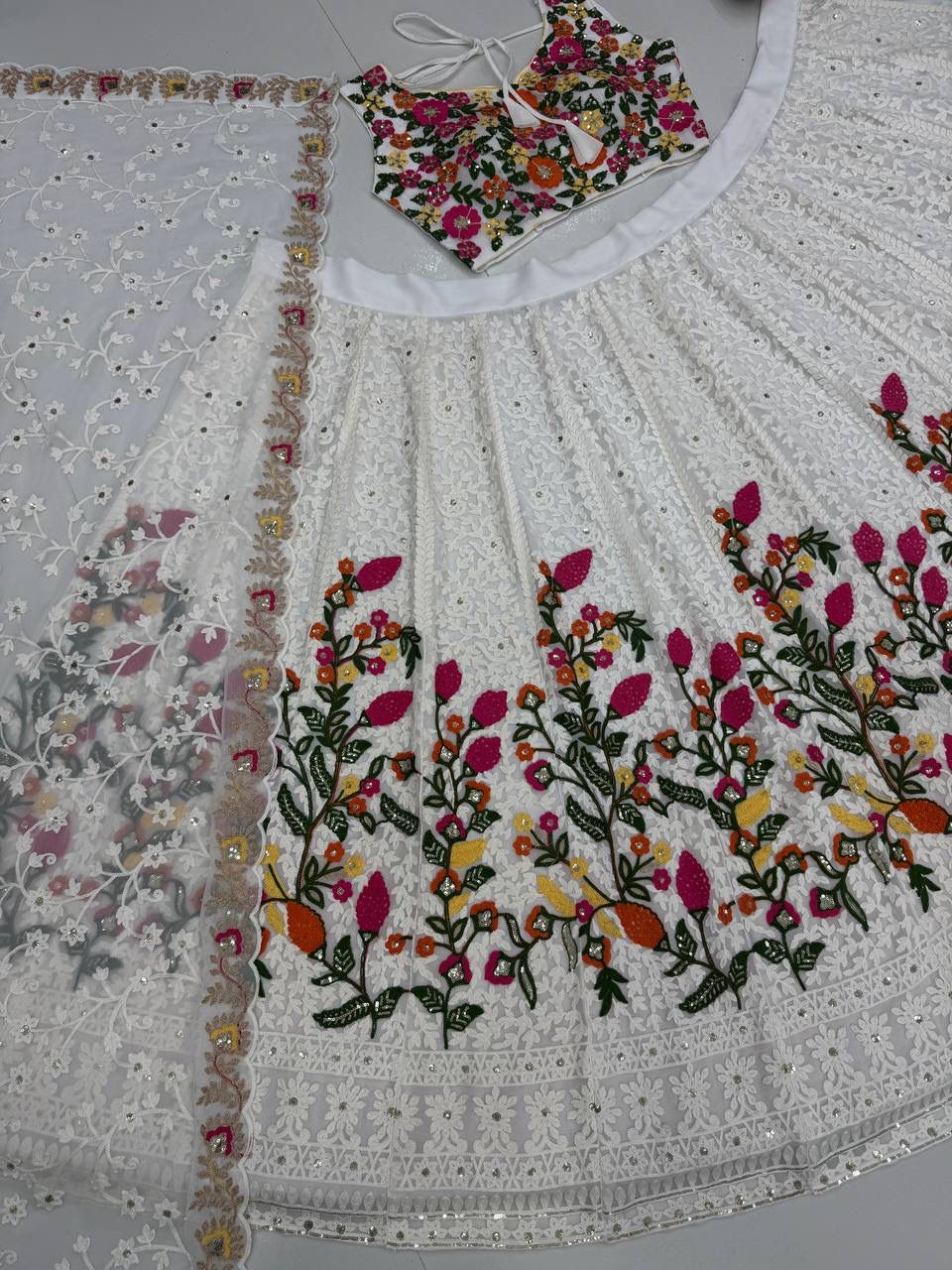 ATEST GEORGETTE LEHENGA CHOLI