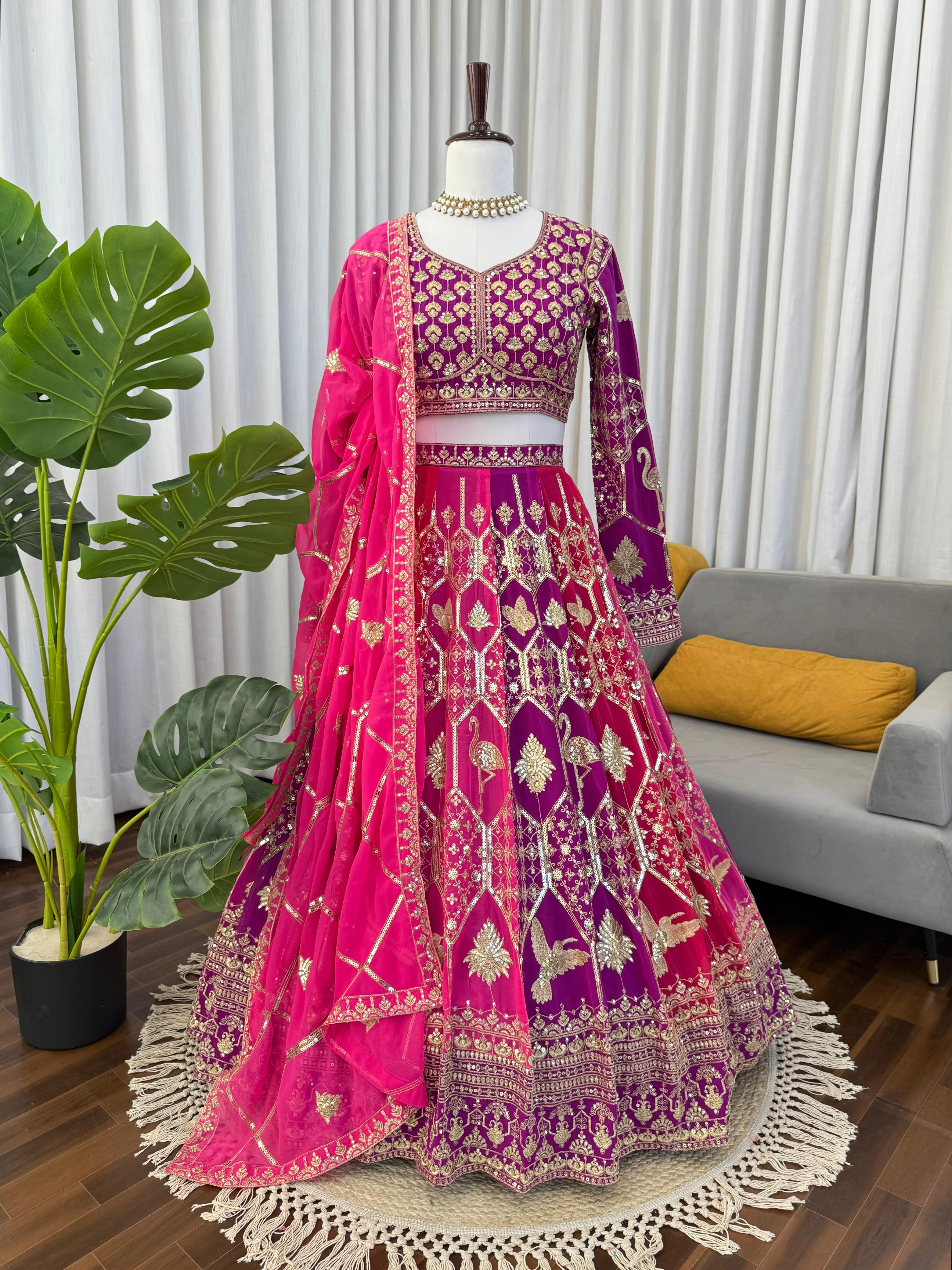 PARTY WEAR GEORGETTE LEHENGA CHOLI