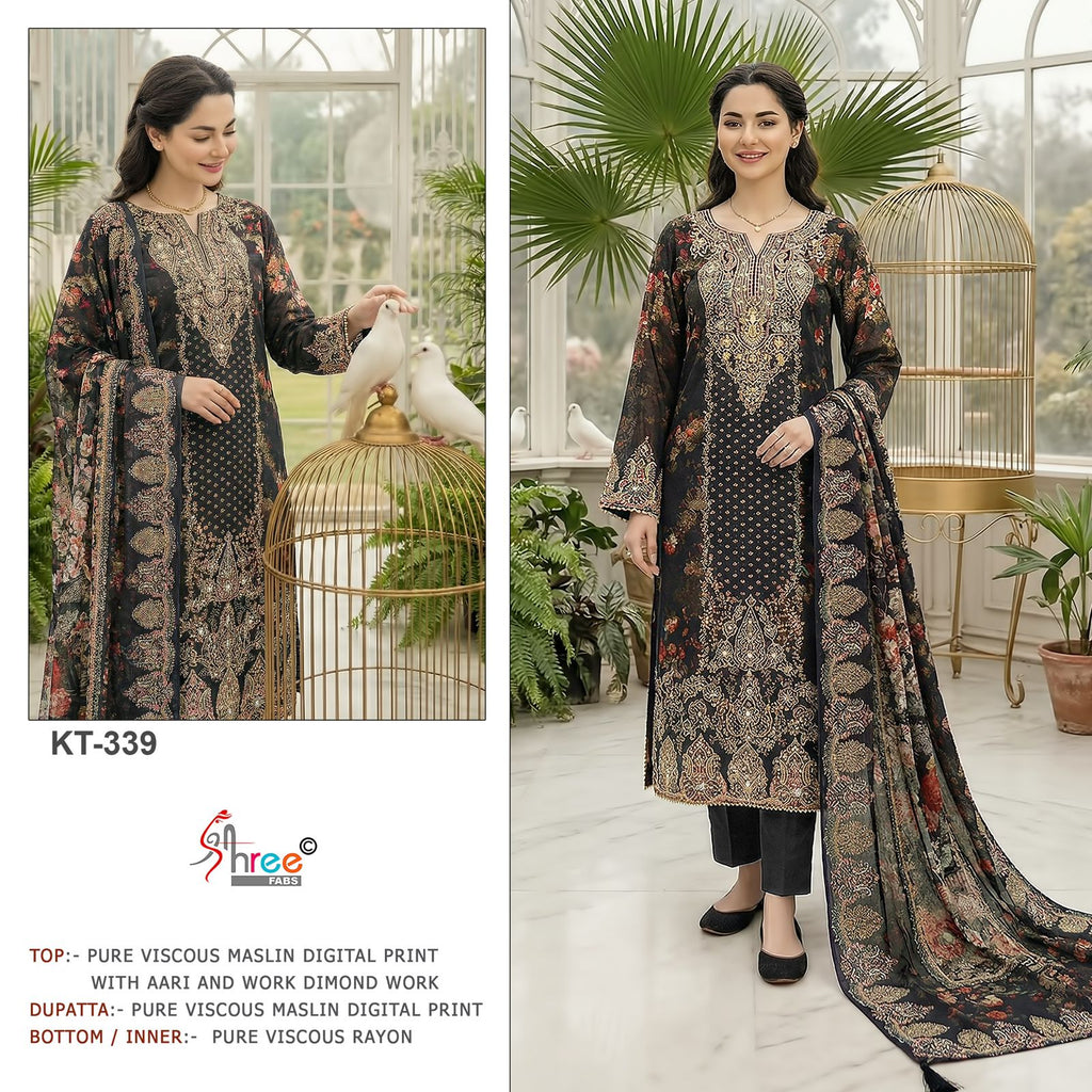 BLACK MASLIN PAKISTANI SUITS